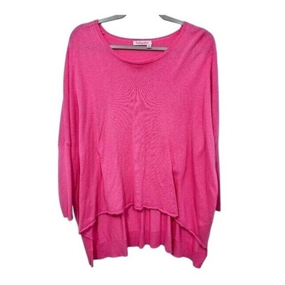 Fresh Produce Pink Cashmere Sweater Relaxed Fit Dolman Sleeve Casual Cozy